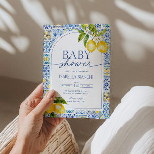 Invitación Amalfi Coast Lemon Mediterranean Baby Shower