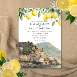 Invitación Amalfi Coast Lemons Italian Wedding