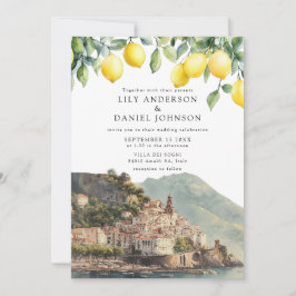 Invitación Amalfi Coast Lemons Italy Photo Wedding
