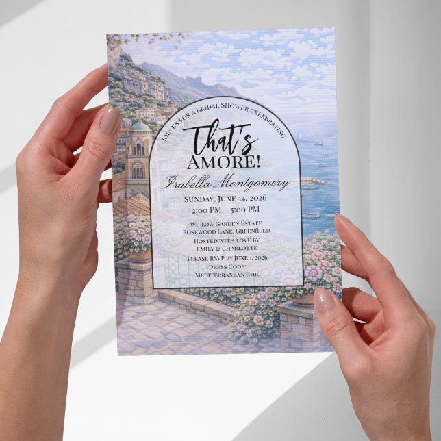 Invitación Amalfi Italian Themed Bridal Shower (Amalfi Italian Themed Bridal Shower Invitations
)