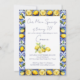 Invitación Amalfi Positano azules limones fiesta de cumpleaño