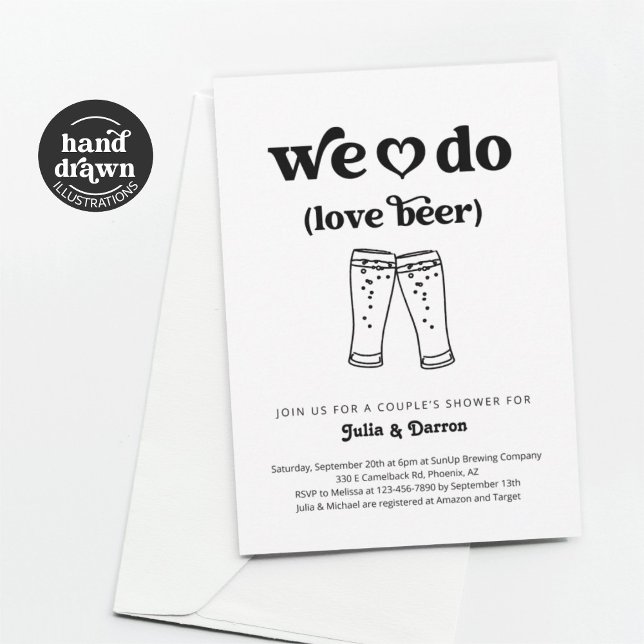 Invitación Amamos A Las Parejas De Cerveza Boda Ducha Comprom (Subido por el creador)
