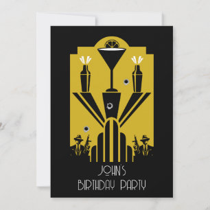 Invitación Amanecer de 2009 Art Deco Gangster