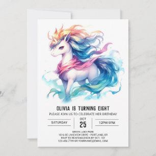 Invitación Amanecer de Caballos para Niños Excéntricos