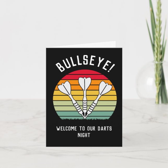 Invitación Amanecer de dardos vintage (Anverso)