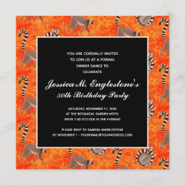 Invitación Amanecer de la naturaleza de Lemur en Madagascar