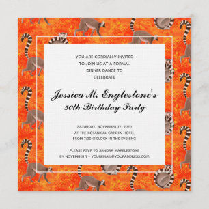 Invitación Amanecer de la naturaleza de Lemur en Madagascar