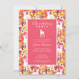 Invitación Amanecer de los amantes de los perros florales de 