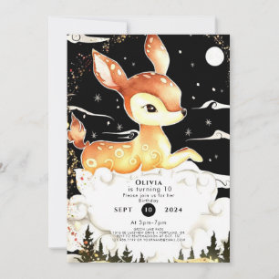 Invitación Amanecer de Whimsical Woodland Fawn