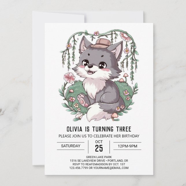 Invitación Amanecer del Lobo Digital Enamorado (Anverso)