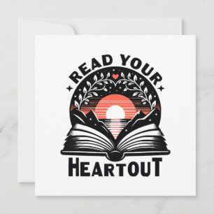 Invitación Amante de la lectura, lee tu corazón Libro Nerd