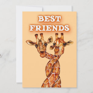 Invitación Amante de las jirafas Jirafas África Mejores amigo