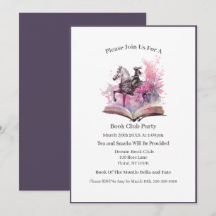 Invitación Amante de Libros de Fantasía, Club de Lectura