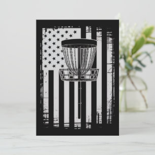 Invitación Amante del deporte de golf de disco USA bandera