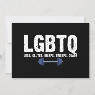 Invitación Amante del gimnasio LGBTQ Piernas Glúteos Bíceps T