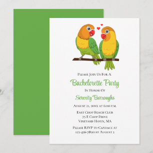 Invitación Amantes Amantes Amantes Aves Fiesta de Bachelorett