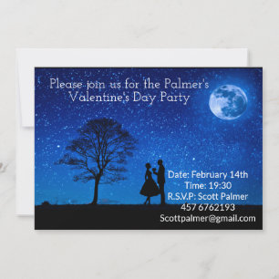 Invitación Amantes bajo una luna llena    
