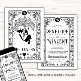 Invitación Amantes cósmicos | Boda Tarot