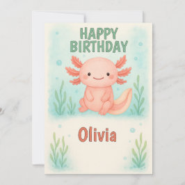 Invitación Amantes de Axolotl Fiesta de cumpleaños