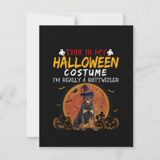 Invitación Amantes de disfraces divertidos de rottweiler de H