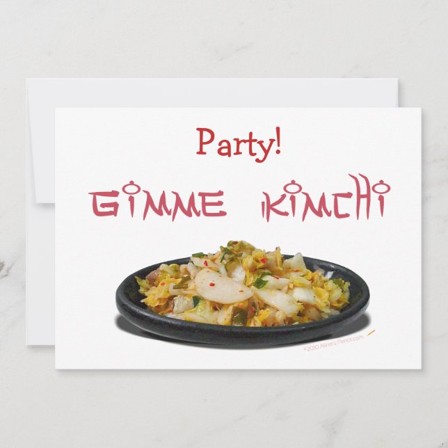 Invitación Amantes de Gimme Kimchi Kimchi (Anverso)