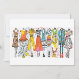 Invitación Amantes de la moda Art Print Colorful Blank Noteca
