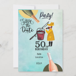 Invitación Amantes de la pesca 50 cumpleaños