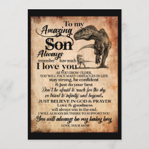 Invitación Amantes de los hijos Para mi hijo increíble Recu