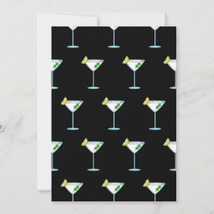 Invitación Amantes de Martini Copa de cóctel Barman Alcohol