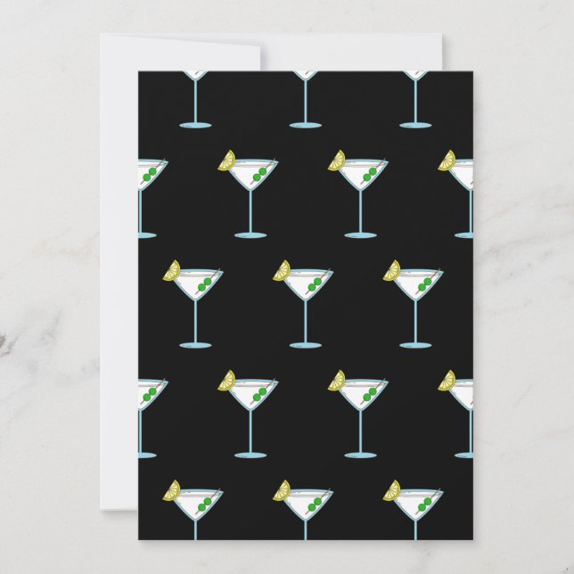 Invitación Amantes de Martini Copa de cóctel Barman Alcohol (Anverso)
