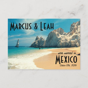 Invitación Amantes de playa, Cabo, Boda de México anuncian/in