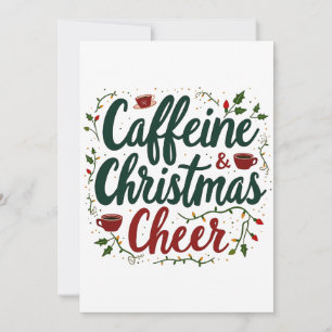 Invitación Amantes del café y alegría navideña