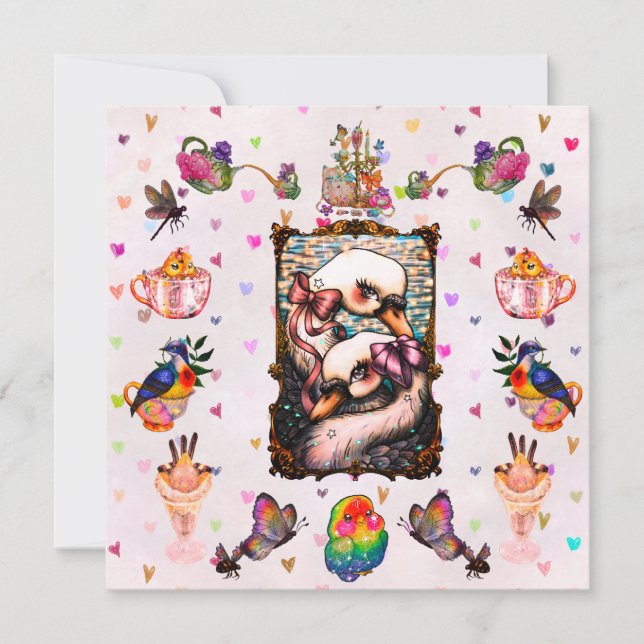 Invitación Amantes del cisne (Anverso)