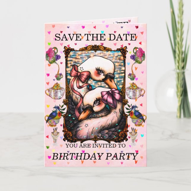 Invitación Amantes del cisne (Anverso)