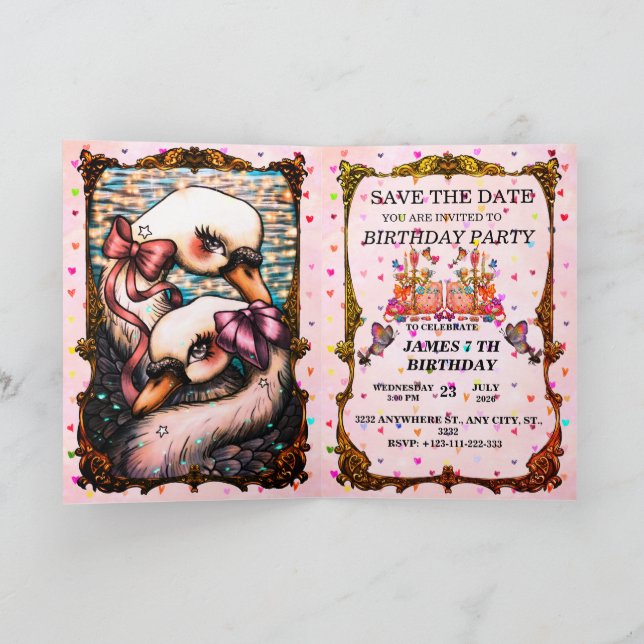 Invitación Amantes del cisne (Interior)