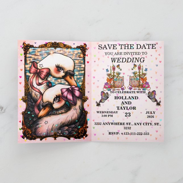 Invitación Amantes del cisne (Interior)