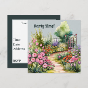 Invitación Amantes del fiesta Cute Garden