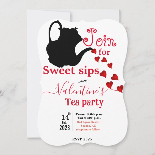 Invitación Amantes del té (Anverso)