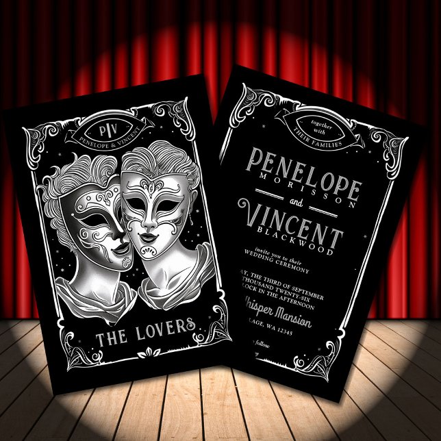 Invitación Amantes del teatro | Boda Tarot (Subido por el creador)