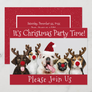 Invitación Amantes divertidos del perro, tiempo del Fiesta de