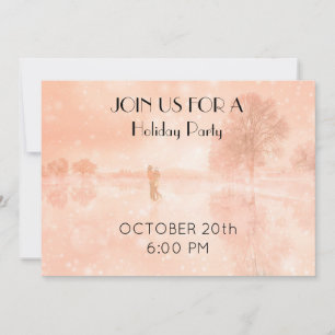 Invitación Amantes en un estanque congelado     