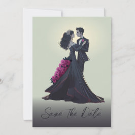 Invitación Amantes Góticos Románticos Minimalista Guárdala Fe