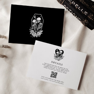 Invitación Amantes hasta la muerte Esqueletos y detalles de R