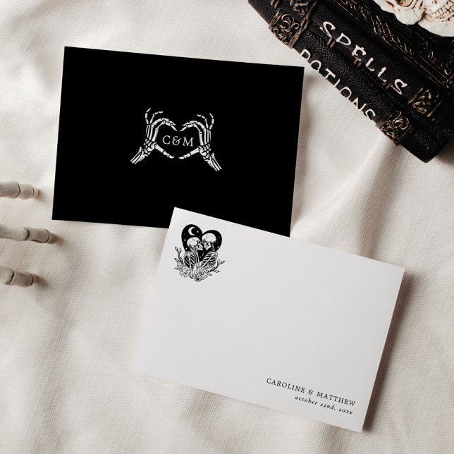 Invitación Amantes hasta la muerte Esqueletos y Rosas gracias (Subido por el creador)