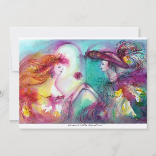 Invitación Amantes románticos de ROMEO Y JULIET (Anverso)