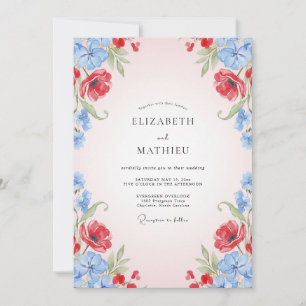 Invitación Amapola Roja de la Bodas de la Escoba del Centeno