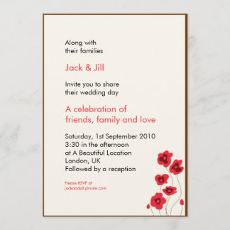 Invitación Amapolas 5x7