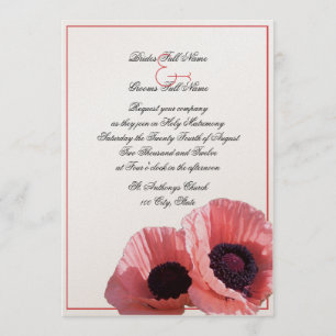 Invitación Amapolas de Coral