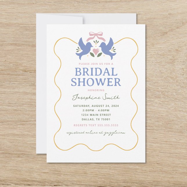 Invitación Amar a los pájaros Ducha de novias (Subido por el creador)