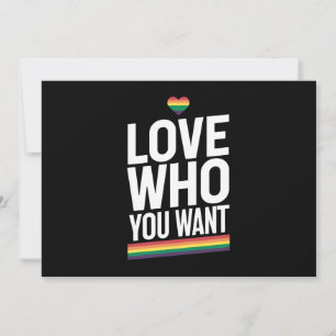 Invitación Amar a quién quieres la bandera del orgullo gay ar